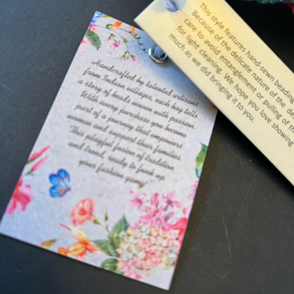 Zara Handcrafted in India Multicolor Viral Beaded Women's Hobo Bag - Picture 6 of 6